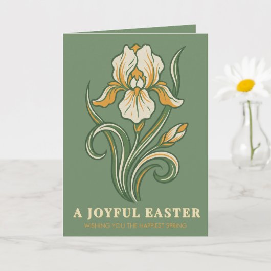 Carte Modern Botanical Easter Blessings (Petite plante)