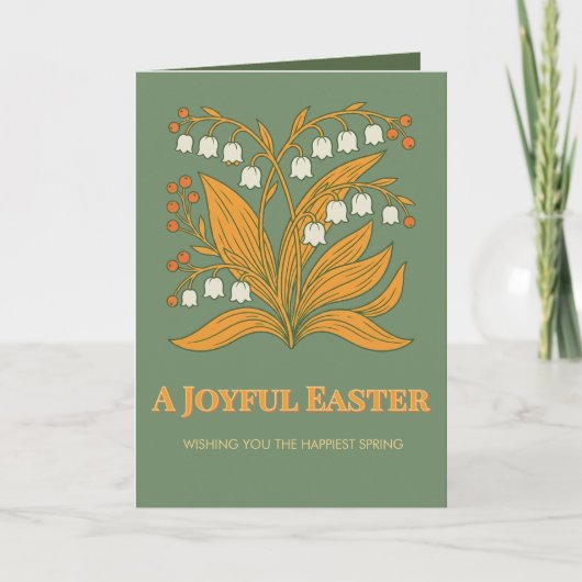 Carte Modern Botanical Easter Blessings (Devant)