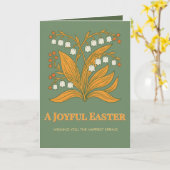 Carte Modern Botanical Easter Blessings (Fleur jaune)