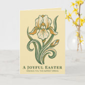 Carte Modern Botanical Easter Blessings (Fleur jaune)