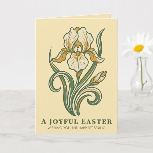 Carte Modern Botanical Easter Blessings (Petite plante)