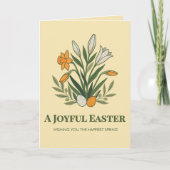 Carte Modern Botanical Easter Blessings (Devant)