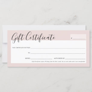 Carte MODERN BUSINESS elegant chic blush pink rose gold