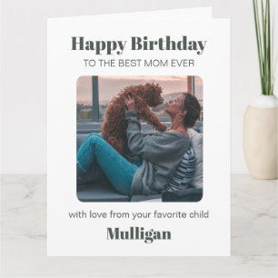 Carte Modern Chien Maman Anniversaire Animateur Simple P