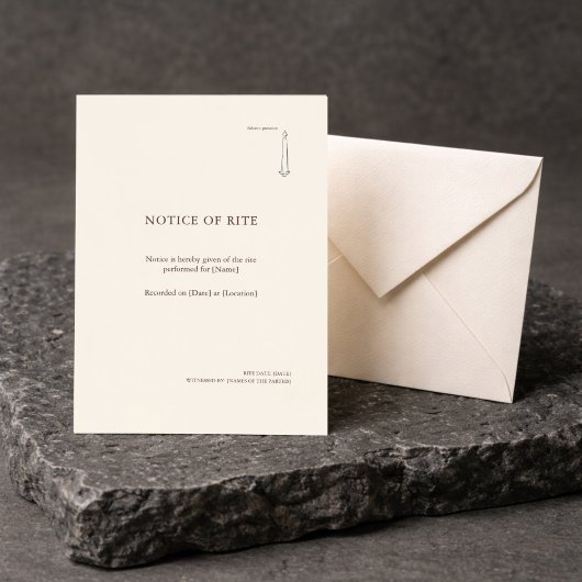 Carte Modern Christian Sacrament Announcement 