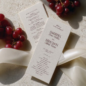 Carte Modern Classic Burgundy Wedding Ceremony Program
