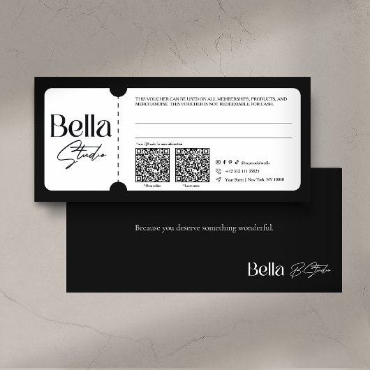 Carte Modern Cosmetic Salon Gift Card