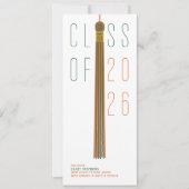 Carte Modern Design Grad Announcement | Color-Editable (Devant)