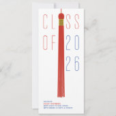 Carte Modern Design Grad Announcement | Color-Editable (Devant)