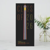 Carte Modern Design Graduation Announcement | Color-Edit (Debout devant)