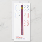 Carte Modern Design Graduation Announcement | Color-Edit (Devant)
