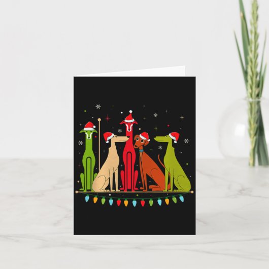 Carte Modern Dogs 60s 70s 80s Style Funny Dogs Christmas (Devant)