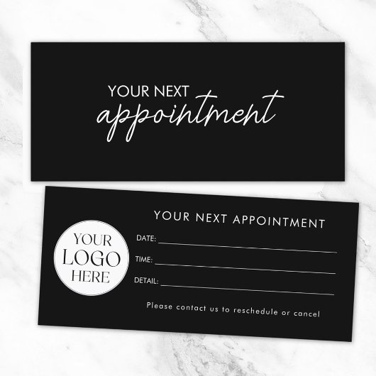 Carte Modern Elegant Business Logo Appointment Card
