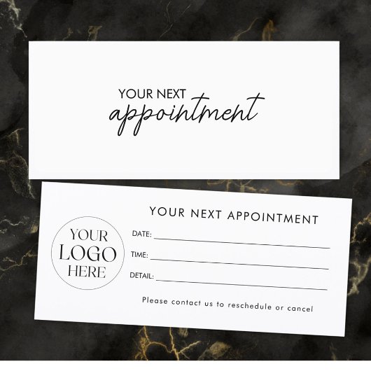 Carte Modern Elegant Business Logo Appointment Card