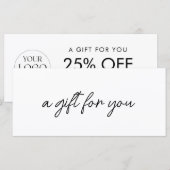 Carte Modern Elegant Business Logo Discount Card (Devant / Derrière)