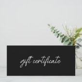 Carte Modern Elegant Business Logo Gift Certificate (Debout devant)