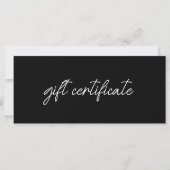Carte Modern Elegant Business Logo Gift Certificate (Devant)