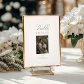 Carte Modern Elegant Photo Wedding Table Number Card