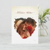 Carte Modern Eternal Love Brustroke Photo Heart Wedding (Debout devant)