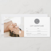 Carte Modern Gift Certificate Custom Photos Logo Card (Devant)