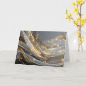 Carte Modern Gold Swirl Greeting Card (Fleur jaune)