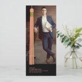 Carte Modern Graphic Photo Graduation Announcement (Debout devant)