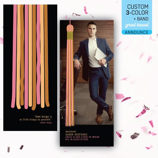 Carte Modern Graphic Photo Graduation Announcement