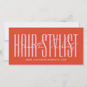 Carte Modern hair stylist script typography gift card (Devant)