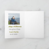 Carte Modern happy 50th anniversary add name date photo  (Intérieur)