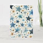 Carte Modern Happy Hanukkah Pattern Custom Family Photo (Dos)