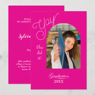 Carte Modern High School Graduation Announcement - photo