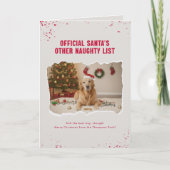 Carte Modern Humorous Dog Photo Christmas Folded  (Devant)