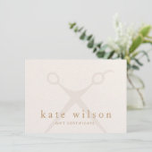 Carte Modern light pink hair stylist Gift Certificate (Debout devant)