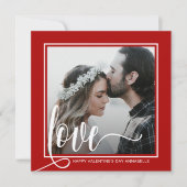 Carte Modern Love Script Photo Saint Valentin (Devant)