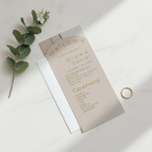 Carte Modern Luxe Arch Wedding Program | Neutral Beige 