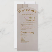 Carte Modern Luxe Arch Wedding Program | Neutral Beige  (Devant)