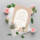 Carte Modern Luxury Desert Flowers Wedding Save the Date