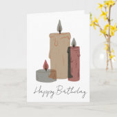 Carte Modern Minimalist Birthday Greeting (Fleur jaune)