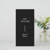 Carte Modern Minimalist Black QR Code Gift Certificate (Debout devant)