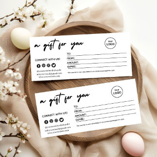 Carte Modern Minimalist Christmas Gift Card