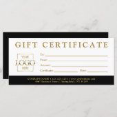 Carte Modern Minimalist Custom Business Gift Certificate (Devant / Derrière)