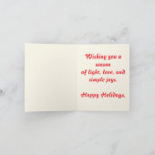 Carte Modern Minimalist Holiday Card – Elegant Neutral  (Intérieur)