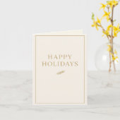 Carte Modern Minimalist Holiday Card – Elegant Neutral  (Fleur jaune)