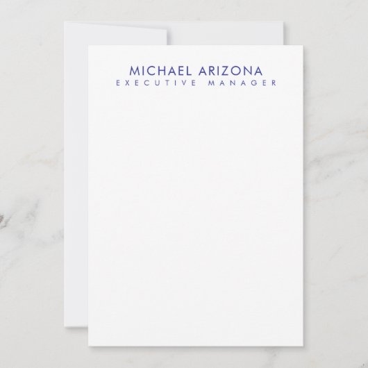 Carte Modern Minimalist Simple Plain Own Name Card (Devant)