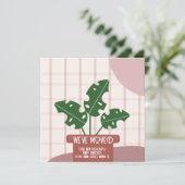 Carte Modern Moved NEW HOME Adresse Plante de la maison (Debout devant)