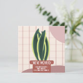 Carte Modern Moved NOUVELLE MAISON Adresse Plantes (Debout devant)