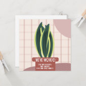 Carte Modern Moved NOUVELLE MAISON Adresse Plantes (Devant/Arrière en situation)