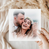 Carte Modern Neutral Floral Save The Date Photo Invite