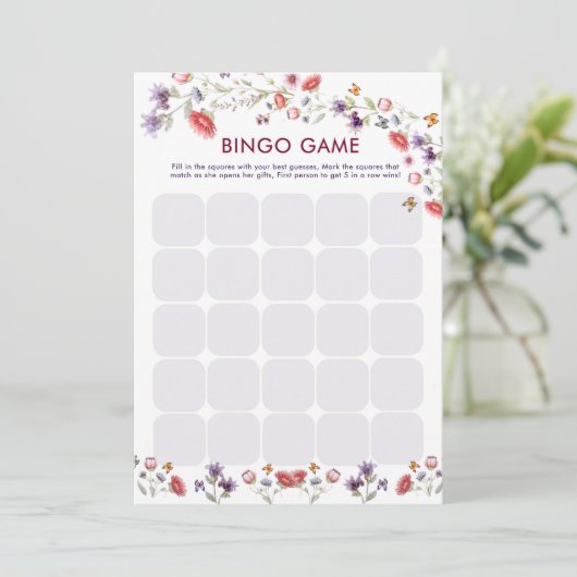 Carte Modern New Chapter Begins Bridal Shower Bingo Game (Debout devant)