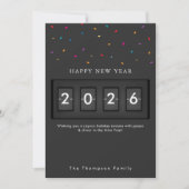 Carte Modern New Year Simple Countdown Confetti (Devant)